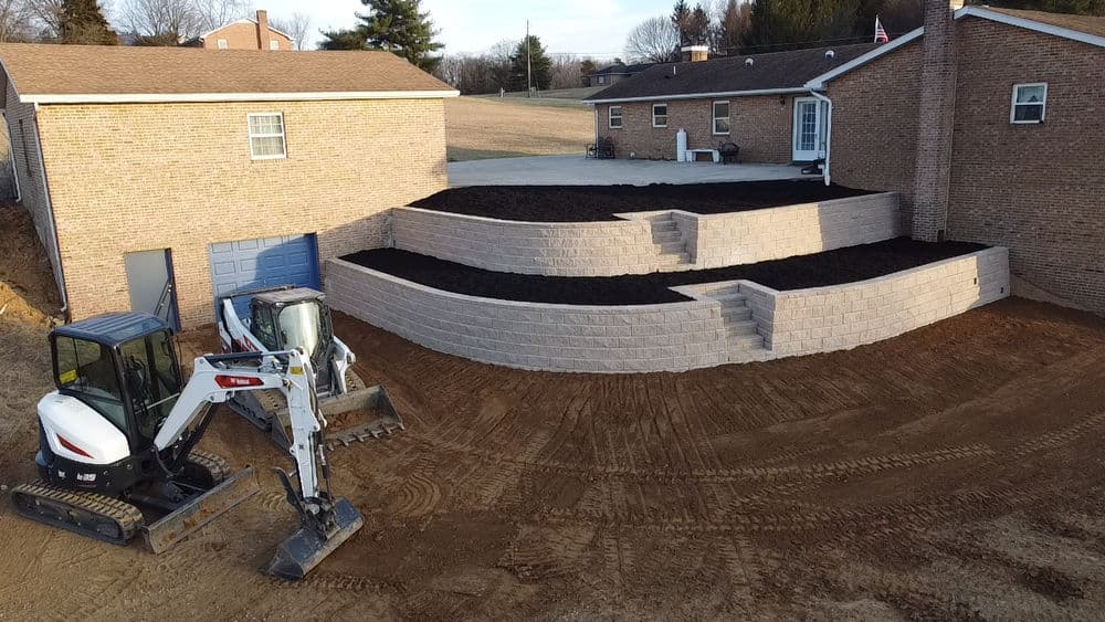 Retaining Wall Construction image